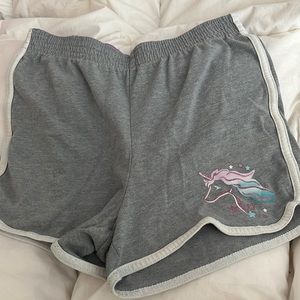 Wonder Nation L/G 10-12 Gray Unicorn Shorts